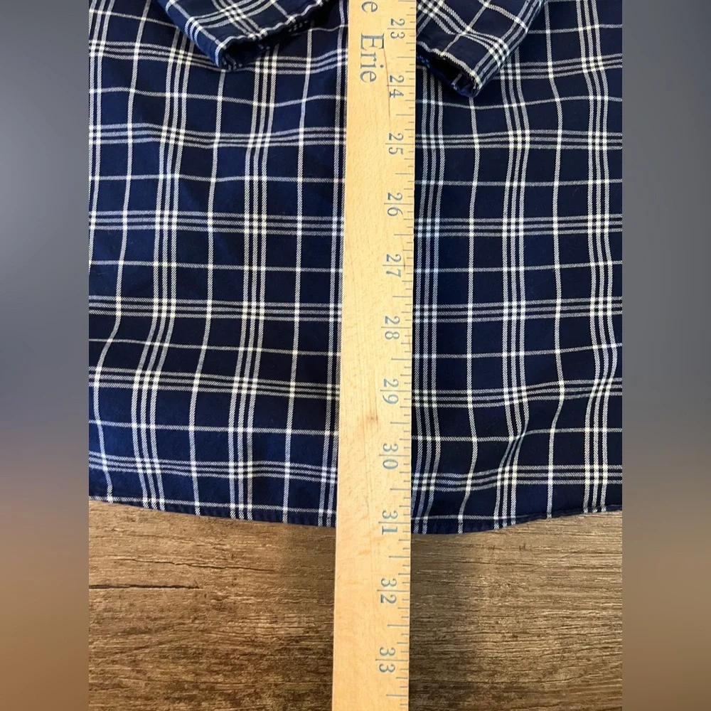 Polo Ralph Lauren Men’s Large Whitfield Classic Fit Work‎ Shirt Blue Plaid E28